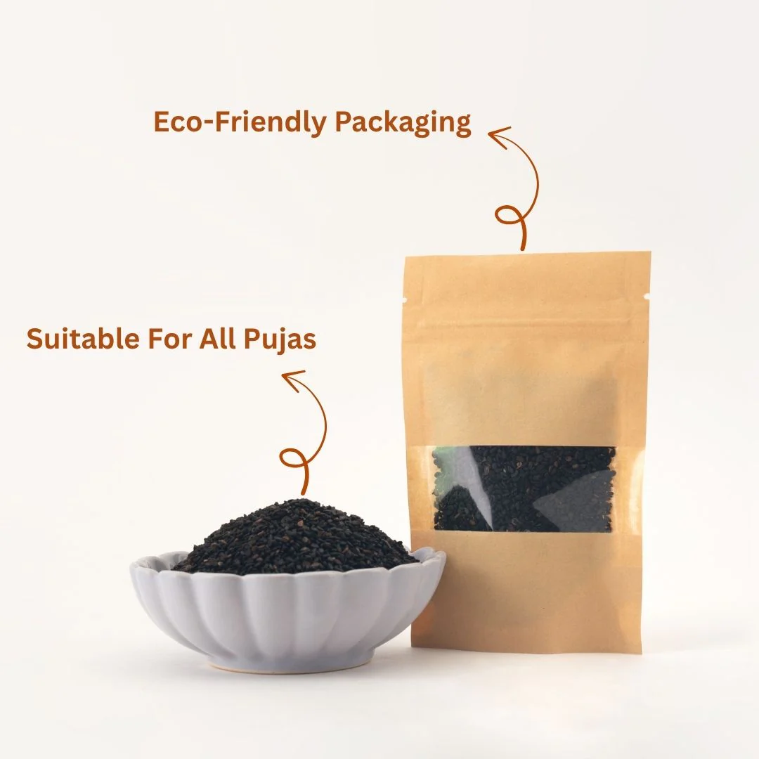 Black Sesame Seeds (Kala Til) – Sacred for Pooja & Havan (20g) - Image 3